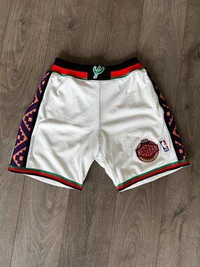 1995 NBA Western Conference All-Star Authentic Shorts (White)